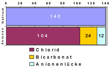 Ionengleichgewicht im Blut; Einheiten mmol/l