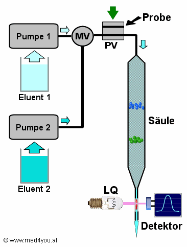 Schema einer HPLC