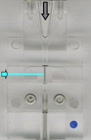 Durchflusszellenblock eines Durchflusszytometers